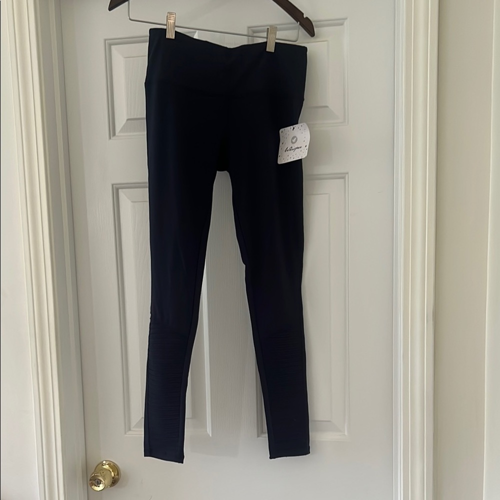 Whisper Dark blue sierra moto full Leggings NWT